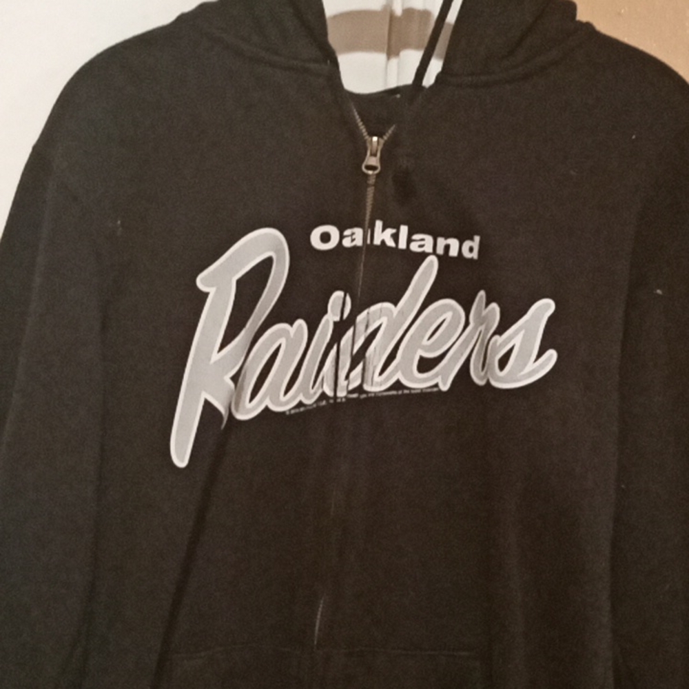 Oakland raiders zip up hoodie